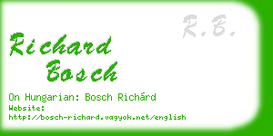 richard bosch business card