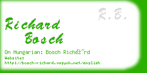 richard bosch business card